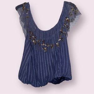 Free people sequin accent tank top. Beautiful.